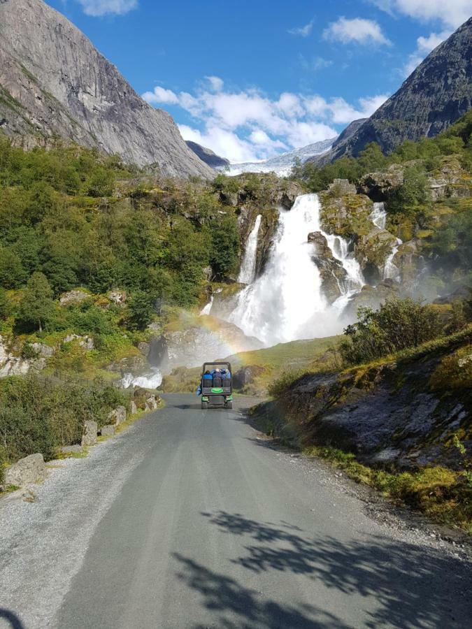 Glacier And Waterfall View Briksdalsbre Exterior photo